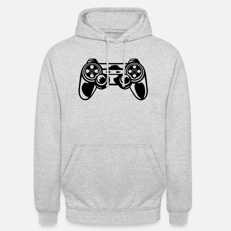 Retro Console Controller Gamer - Sweat-shirt à capuche unisexe - gris clair chiné