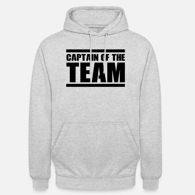 Capitaine de l’équipe - Sweat-shirt à capuche unisexe - gris clair chiné