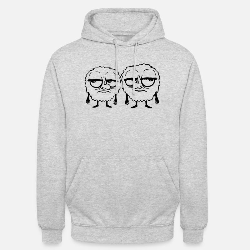 L’équipe 2 Monsters agacé - Sweat-shirt à capuche unisexe - gris clair chiné