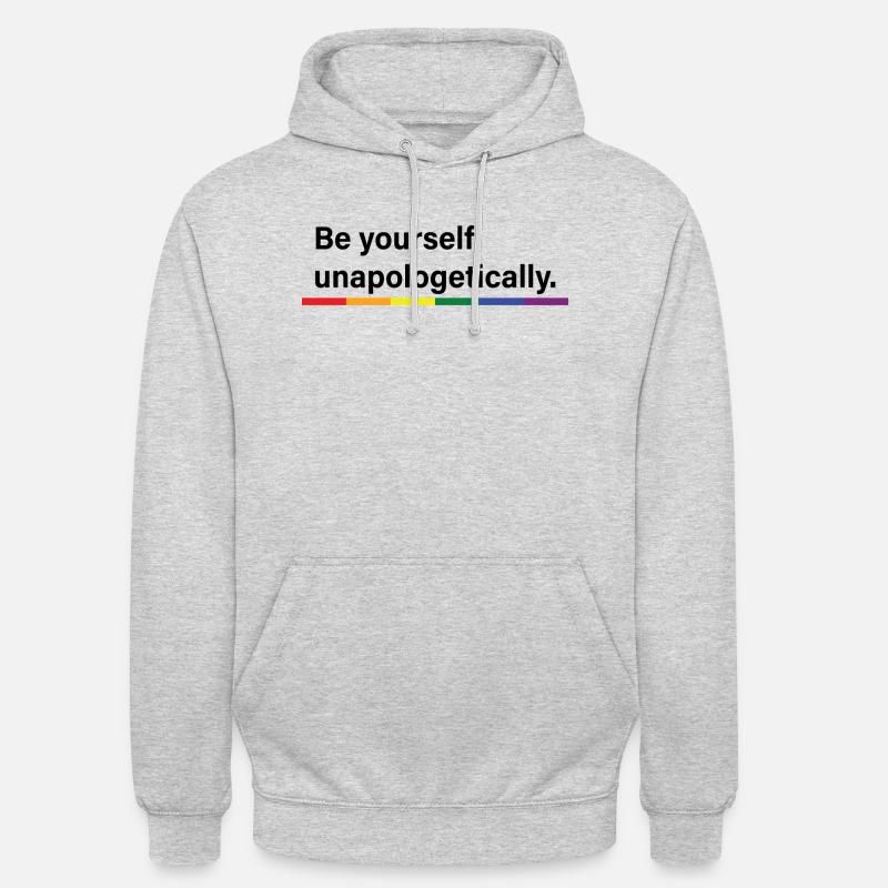 Sei du selbst - Unisex Hoodie - Hellgrau meliert