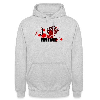 j'aime anime - japonais - Unisex Hoodie - Hellgrau meliert - Vorne - Alina (178cm) & Michal (187cm)