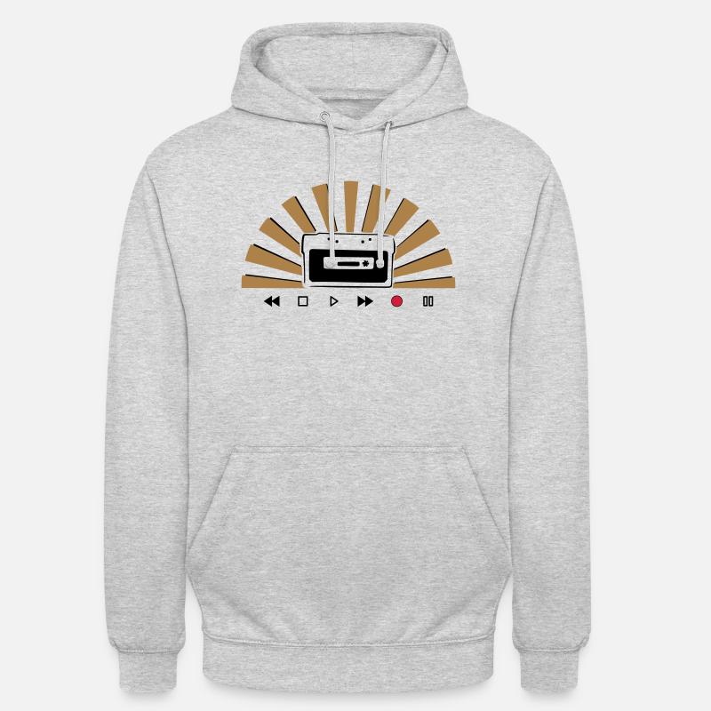 Kassette - Unisex Hoodie - Hellgrau meliert