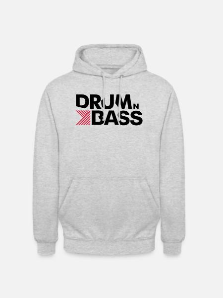 drumandbass - Sweat-shirt à capuche unisexe - gris clair chiné