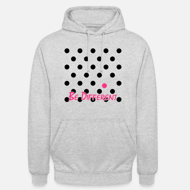 Différents points de polka - Sweat-shirt à capuche unisexe - gris clair chiné