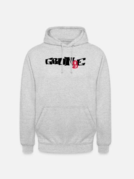 grunge_logo - Unisex Hoodie - Hellgrau meliert