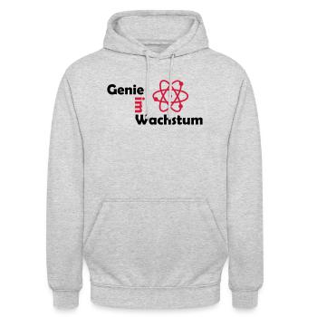 genie im wachstum - Unisex Hoodie - Hellgrau meliert - Vorne - Alina (178cm) & Michal (187cm)