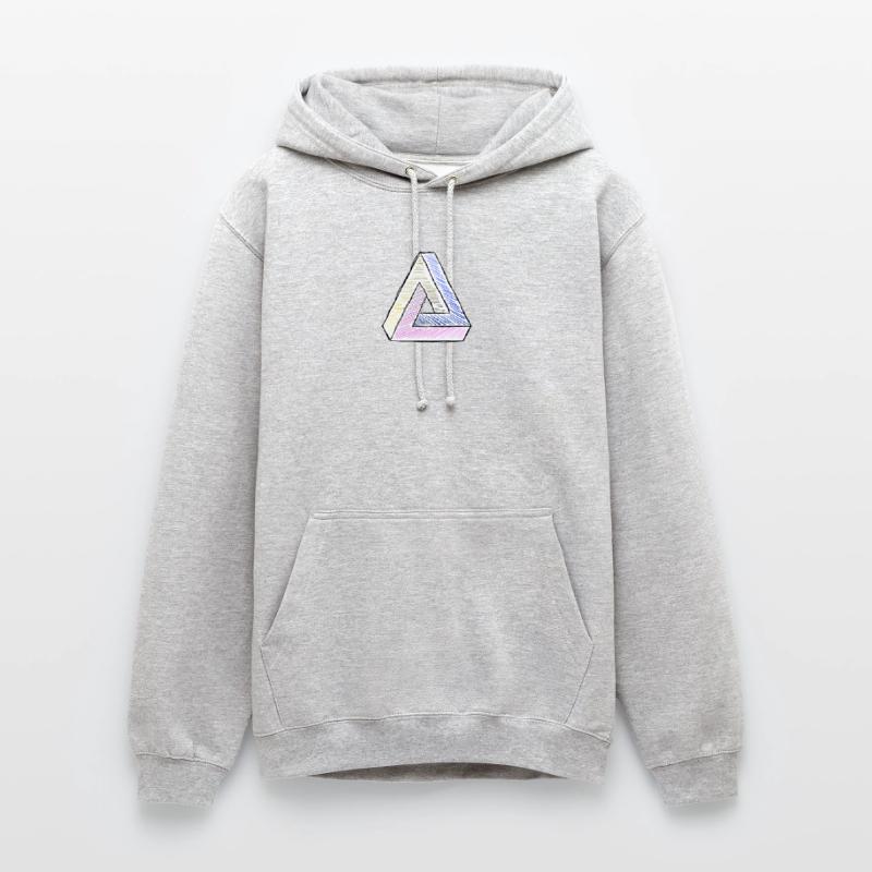 Penrose triangle impossible triangle as a comic Unisex Hoodie