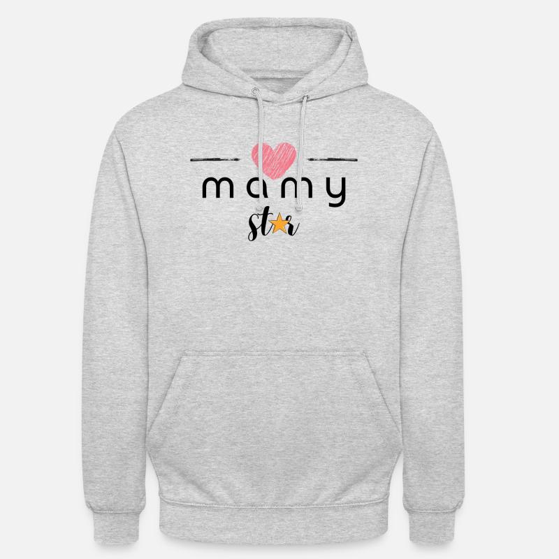 Mamy Stern - Unisex Hoodie - Hellgrau meliert