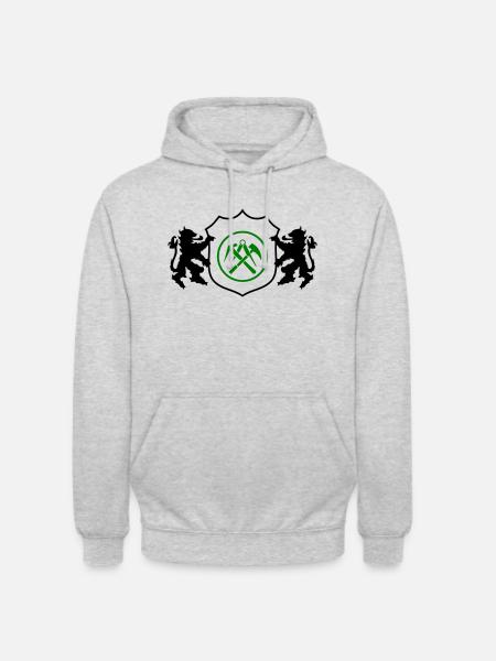 dachdecker wappen 1 - Unisex Hoodie - Hellgrau meliert