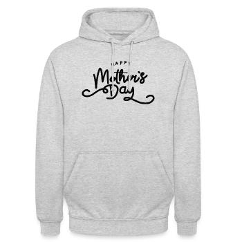 Schönen Muttertag - Unisex Hoodie - Hellgrau meliert - Vorne - Alina (178cm) & Michal (187cm)