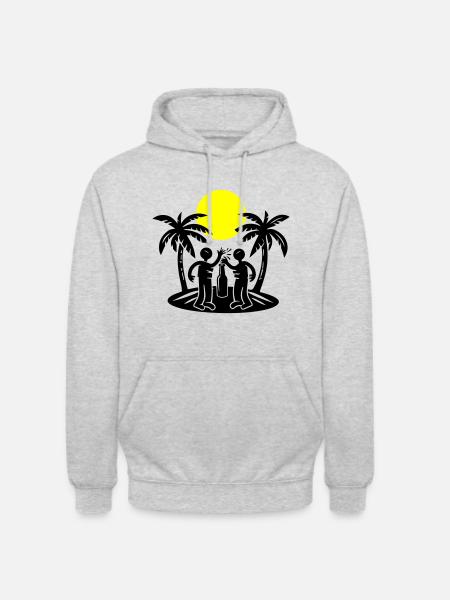 Island Beach Party Drinking - Unisex Hoodie - light heather grey