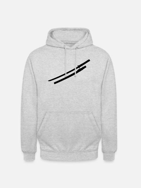 Samurai Schwert - Unisex Hoodie - Hellgrau meliert