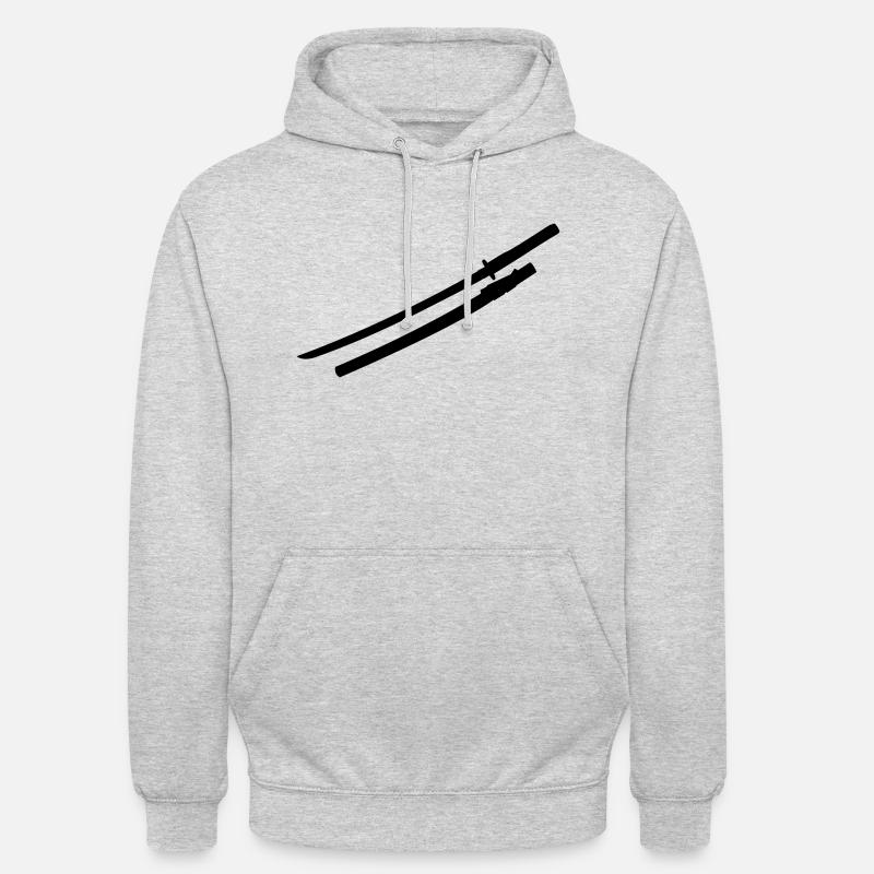 Samurai épée - Sweat-shirt à capuche unisexe - gris clair chiné