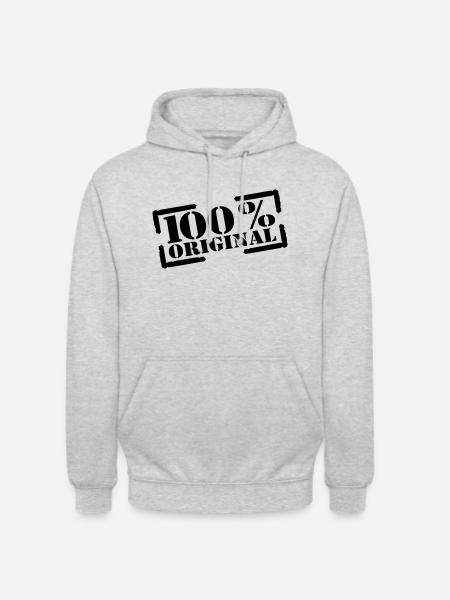 timbre original 100 % - Sweat-shirt à capuche unisexe - gris clair chiné