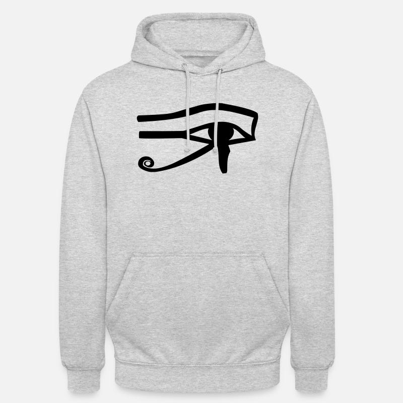 Oeil de horus - Sweat-shirt à capuche unisexe - gris clair chiné