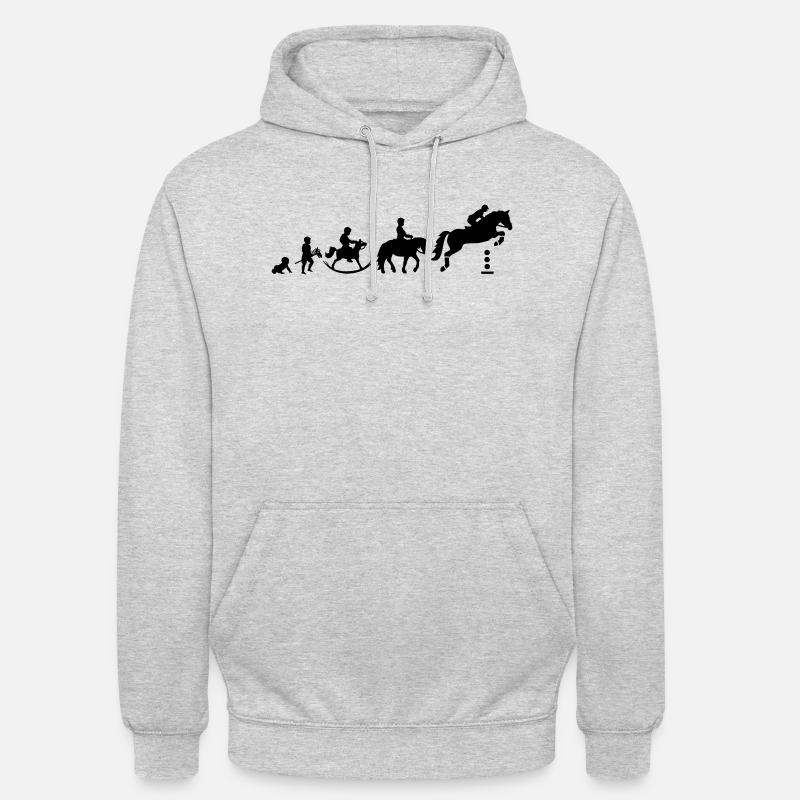 Evolution Boys Showjumping - Farbwechsel - Unisex Hoodie - Hellgrau meliert
