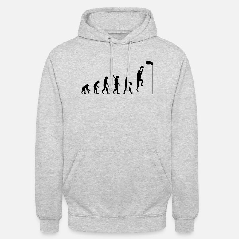 évolution korfball - Sweat-shirt à capuche unisexe - gris clair chiné