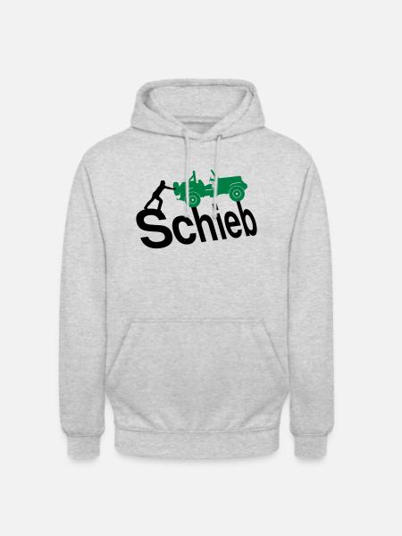 Schieb Jeep - Unisex Hoodie - Hellgrau meliert