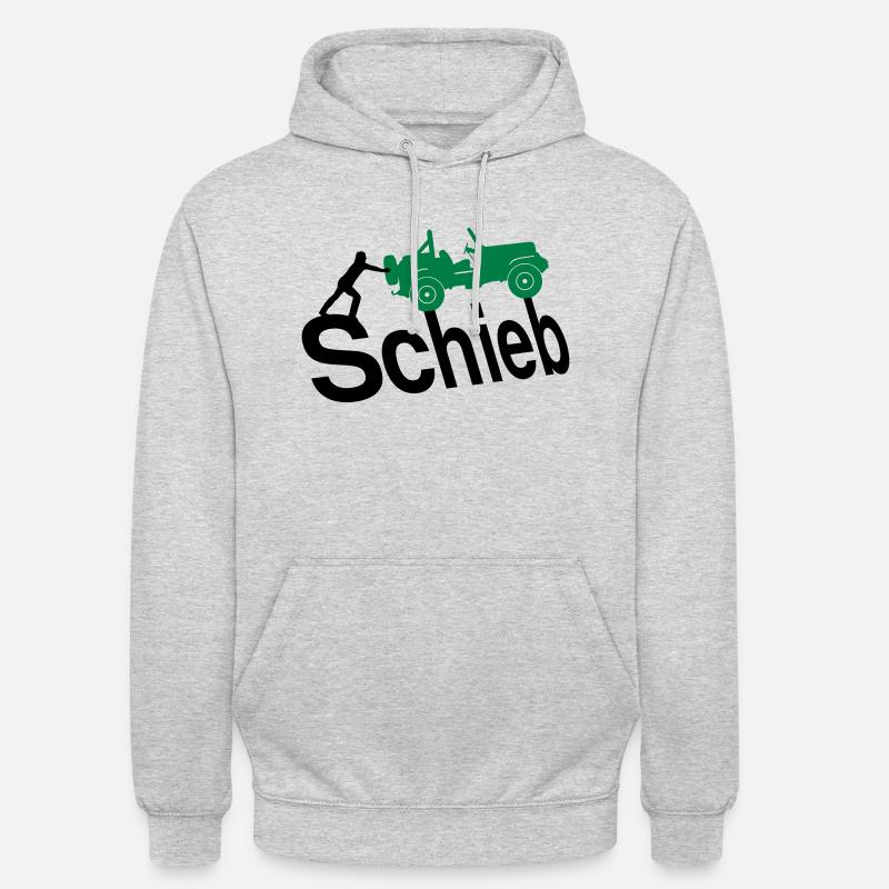 Schieb Jeep - Unisex Hoodie - Hellgrau meliert