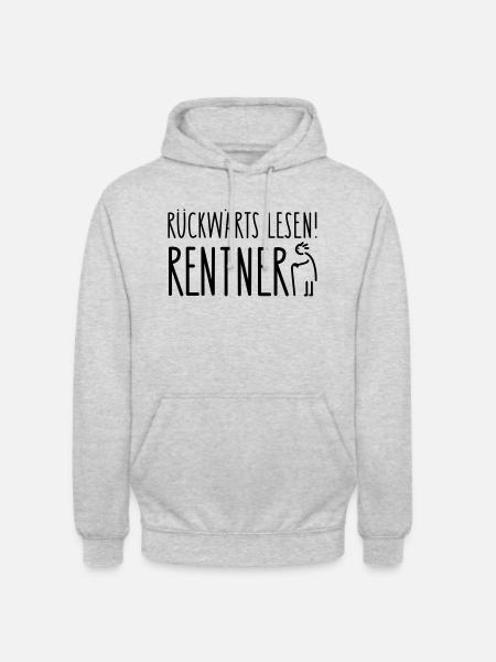 Rentner Lesen - Unisex Hoodie - Hellgrau meliert
