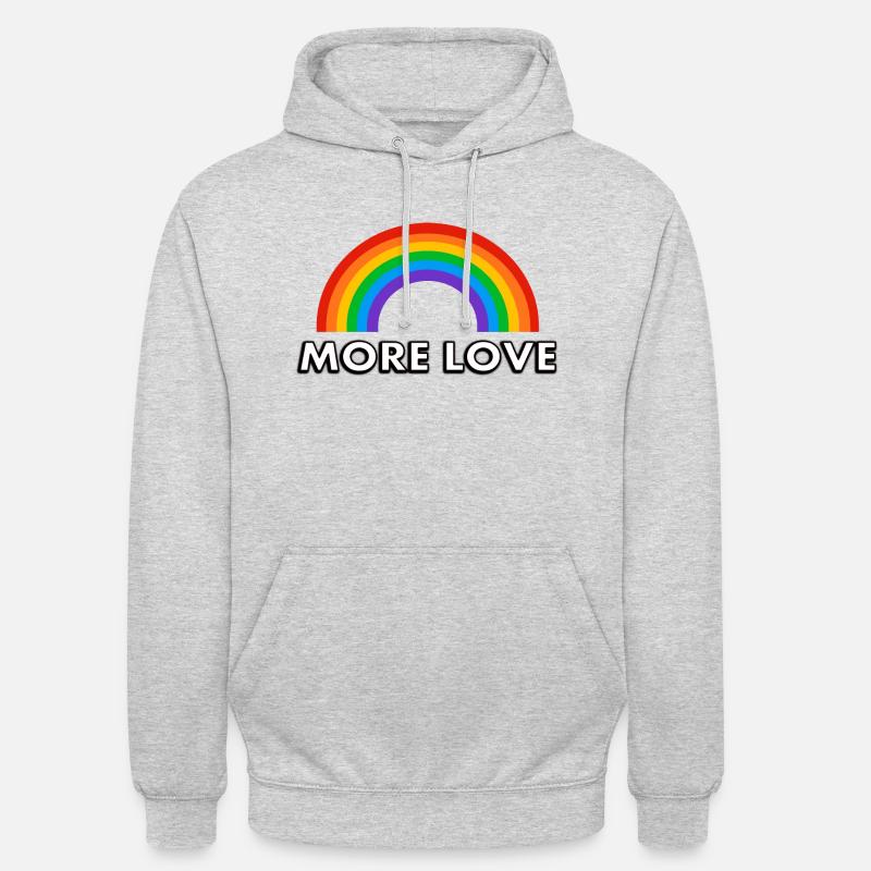 Rainbow More Love - Unisex Hoodie - light heather grey