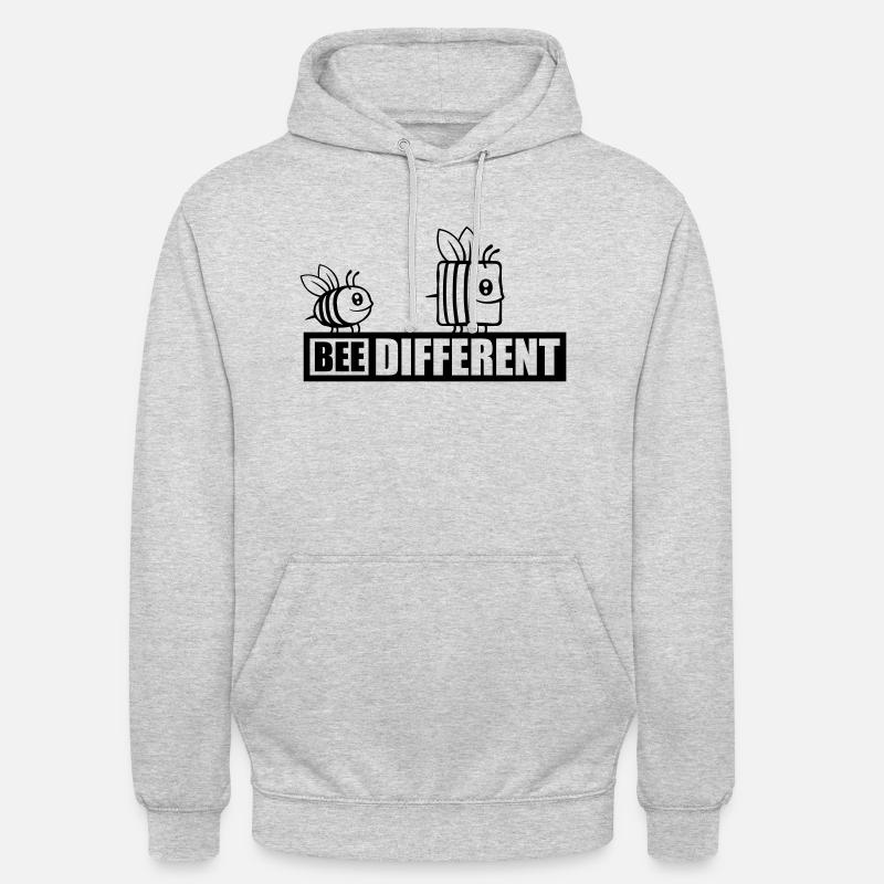 bee citation différente - Sweat-shirt à capuche unisexe - gris clair chiné