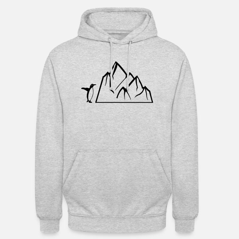 pinguin eisberg - Unisex Hoodie - Hellgrau meliert