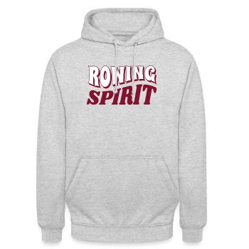 Rowing Spirit - Rudern - Ruderer - Ruderin - Unisex Hoodie - Hellgrau meliert - Vorne - Alina (178cm) & Michal (187cm)