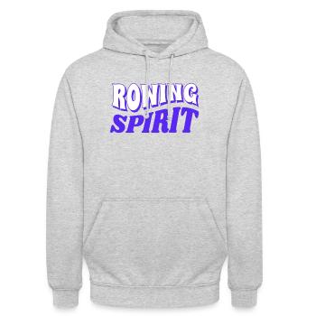 Rowing Spirit - Rudern - Ruderer - Ruderin - Unisex Hoodie - Hellgrau meliert - Vorne - Alina (178cm) & Michal (187cm)