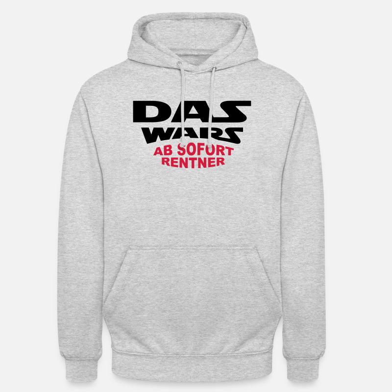 Das Wars - Rentner - Unisex Hoodie - Hellgrau meliert