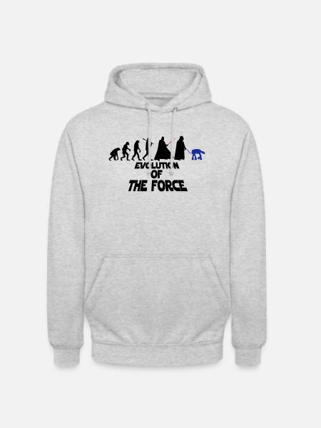 EVOLUTION OF THE FORCE - Sweat-shirt à capuche unisexe - gris clair chiné