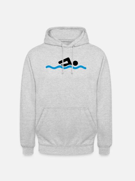 swimmer - Unisex Hoodie - light heather grey