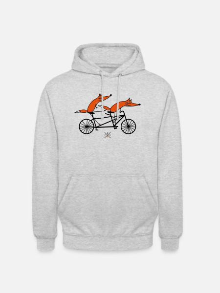 Clever tandem driver - Unisex Hoodie - light heather grey