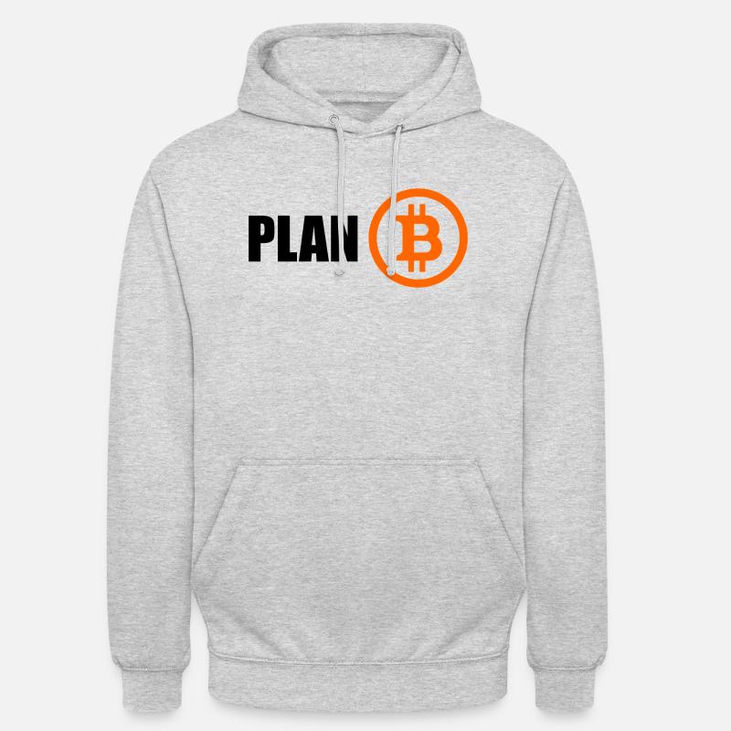 plan b BITCOIN - Sweat-shirt à capuche unisexe - gris clair chiné