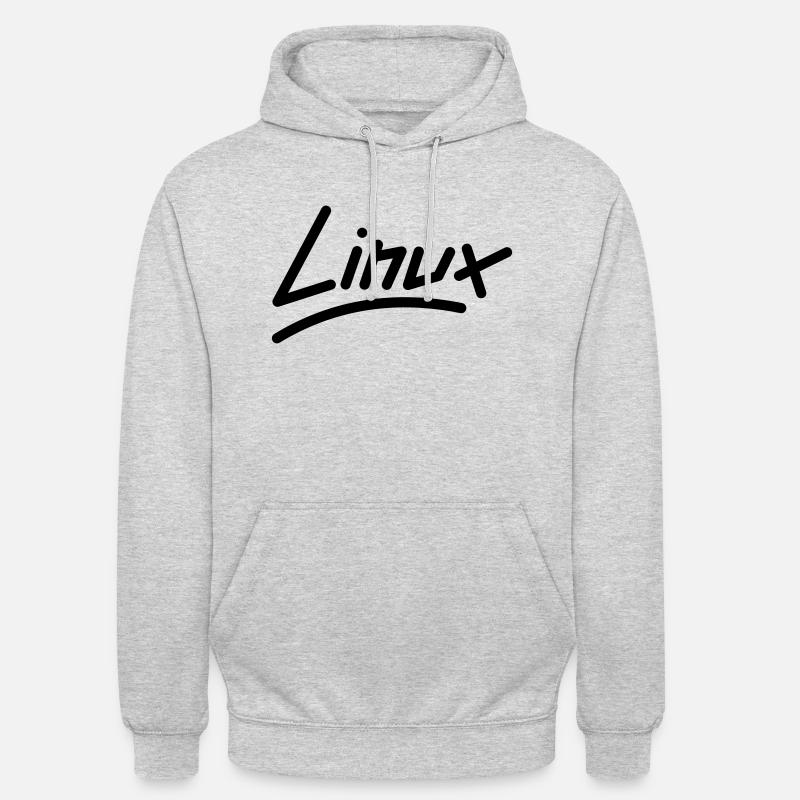 Linux - Vektor - Unisex Hoodie - Hellgrau meliert