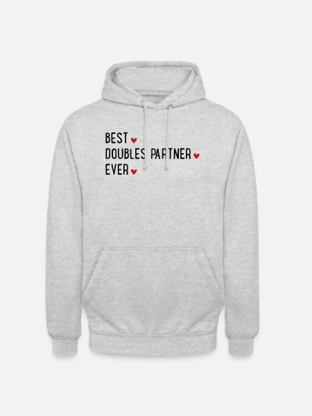 Doppel Partner - Unisex Hoodie - Hellgrau meliert