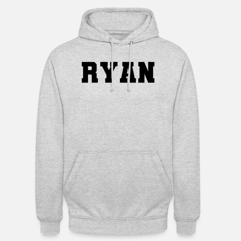 Nom - Ryan - Sweat-shirt à capuche unisexe - gris clair chiné