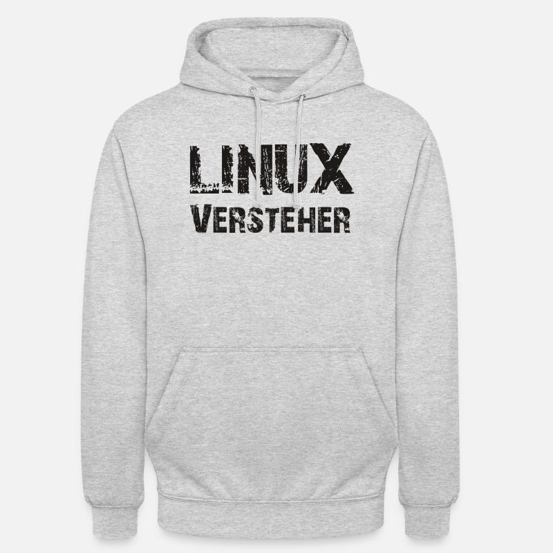 linux versteher - Unisex Hoodie - Hellgrau meliert