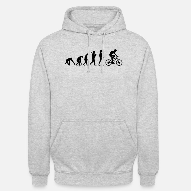 FAHRRAD EVOLUTION - Unisex Hoodie - Hellgrau meliert