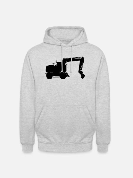 Bagger - Unisex Hoodie - Hellgrau meliert