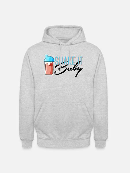 Secouez-le bébé - Sweat-shirt à capuche unisexe - gris clair chiné
