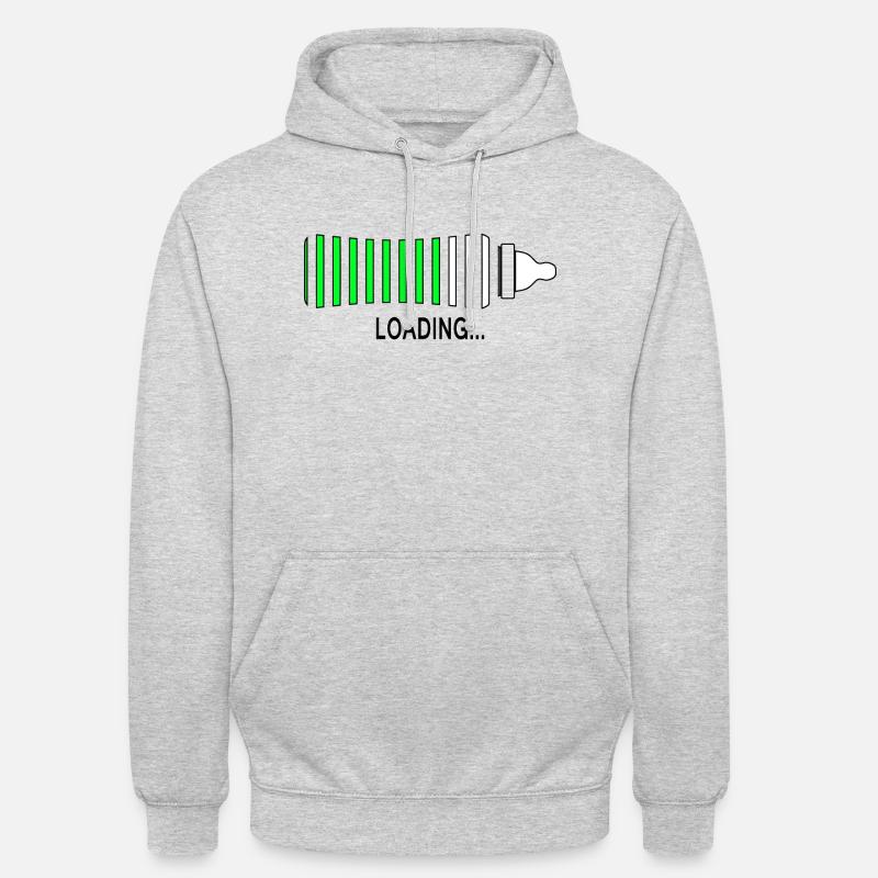 Loading - Sweat-shirt à capuche unisexe - gris clair chiné