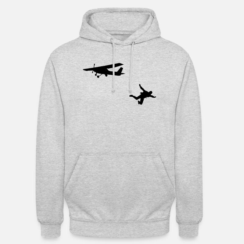 Fallschirmspringer Geschenk Skydive Fallschirm - Unisex Hoodie - Hellgrau meliert