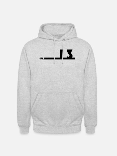13_Black_Bauhaus93 - Unisex Hoodie - Hellgrau meliert