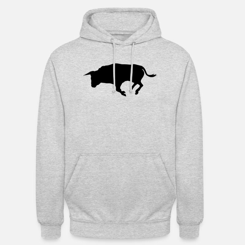 stier - Unisex Hoodie - Hellgrau meliert