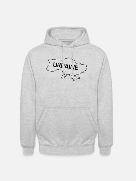 Ukraine Outline - Unisex Hoodie - light heather grey