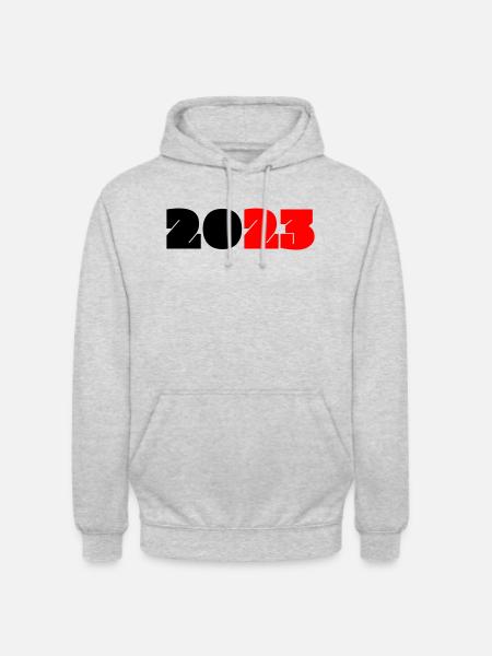 2023 51 - Sweat-shirt à capuche unisexe - gris clair chiné
