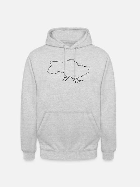 Ukraine Outline - Unisex Hoodie - light heather grey