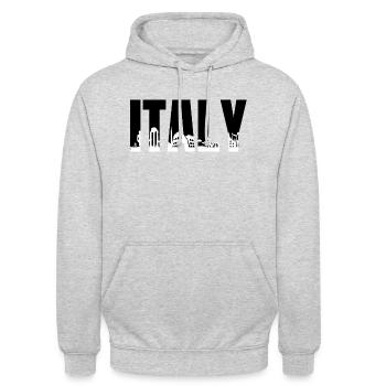 Stadt Italien - Unisex Hoodie - Hellgrau meliert - Vorne - Alina (178cm) & Michal (187cm)