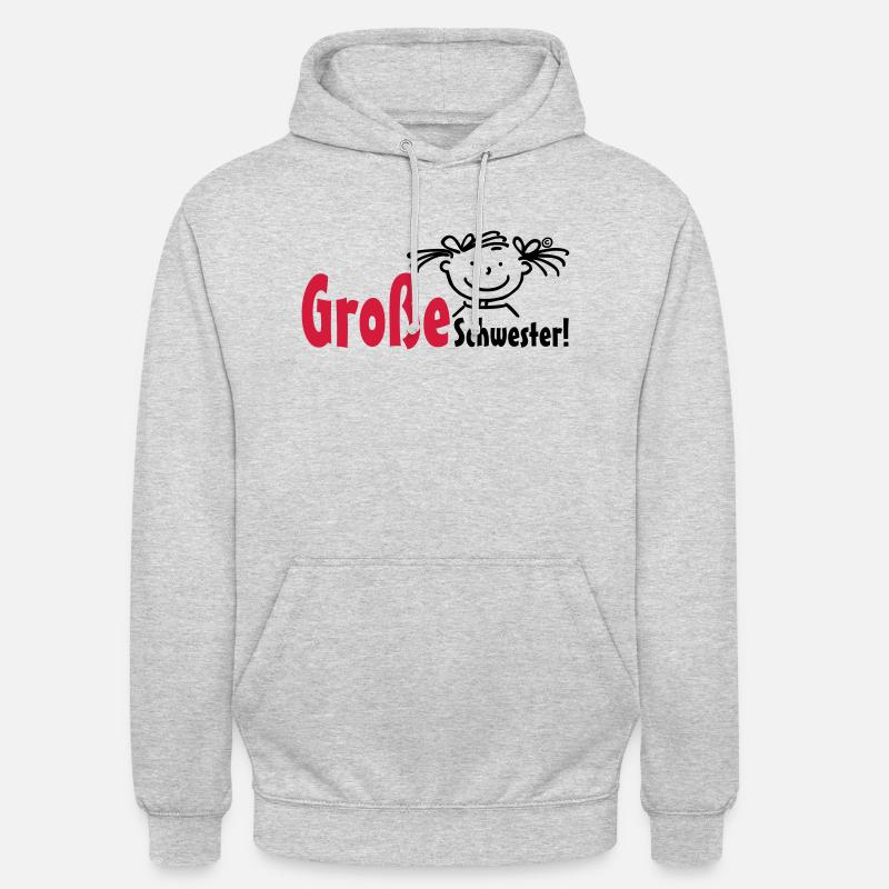 Große Schwester - Unisex Hoodie - Hellgrau meliert